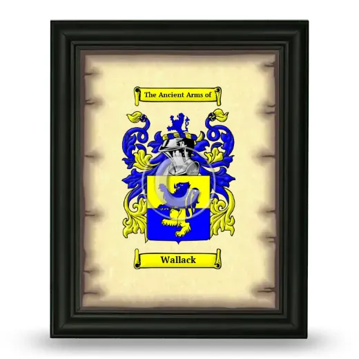 Wallack Coat of Arms Framed - Black