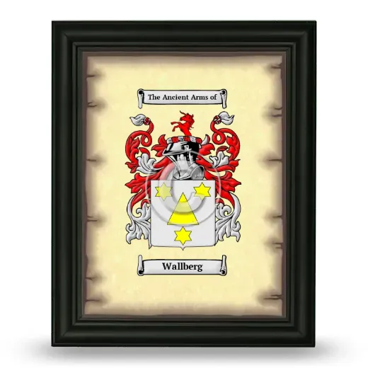 Wallberg Coat of Arms Framed - Black