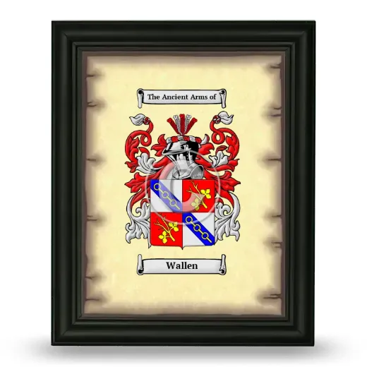 Wallen Coat of Arms Framed - Black