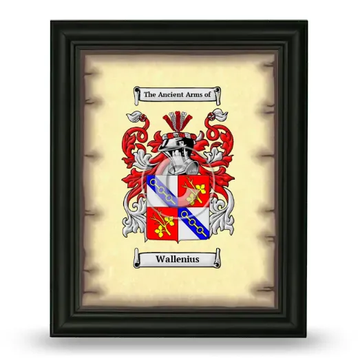 Wallenius Coat of Arms Framed - Black