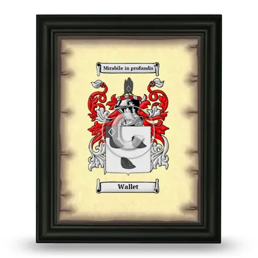Wallet Coat of Arms Framed - Black