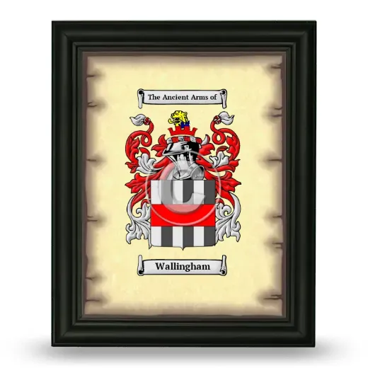 Wallingham Coat of Arms Framed - Black