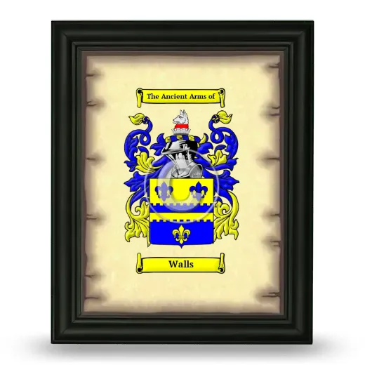 Walls Coat of Arms Framed - Black