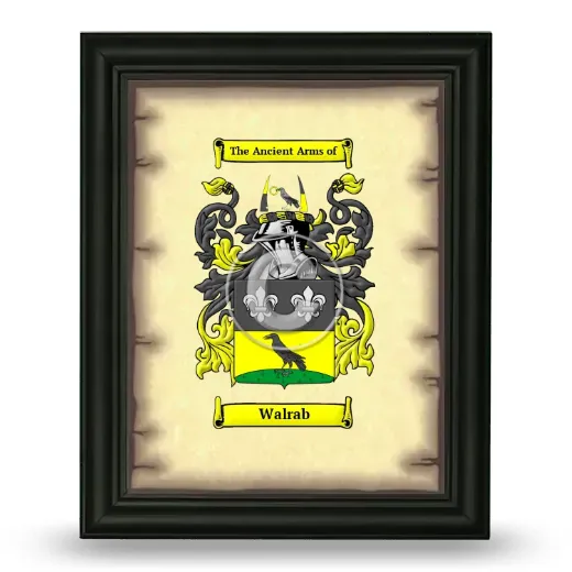 Walrab Coat of Arms Framed - Black