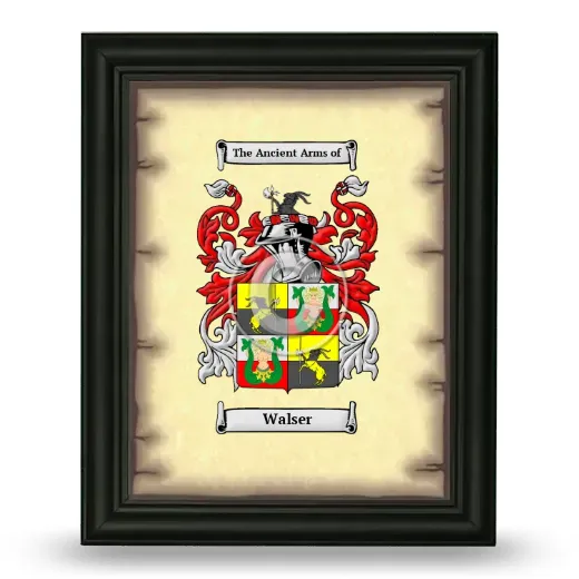 Walser Coat of Arms Framed - Black