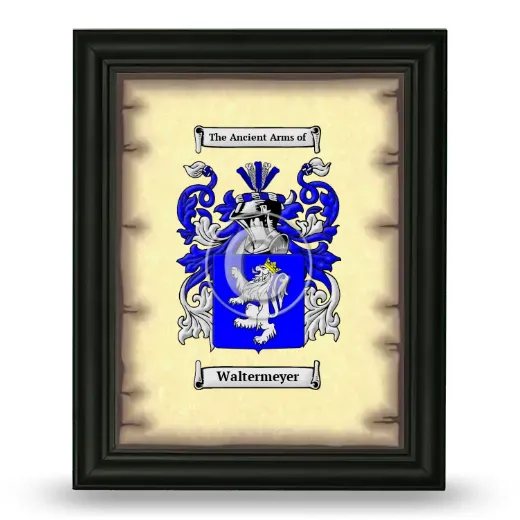 Waltermeyer Coat of Arms Framed - Black