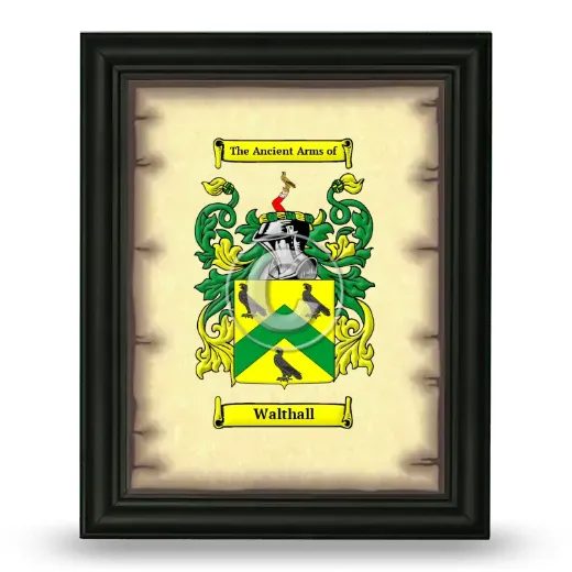 Walthall Coat of Arms Framed - Black