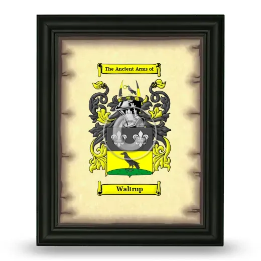 Waltrup Coat of Arms Framed - Black