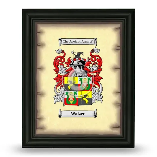 Walzer Coat of Arms Framed - Black