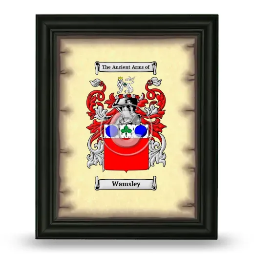 Wamsley Coat of Arms Framed - Black