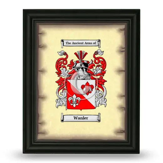 Wanler Coat of Arms Framed - Black