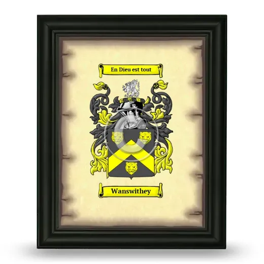 Wanswithey Coat of Arms Framed - Black