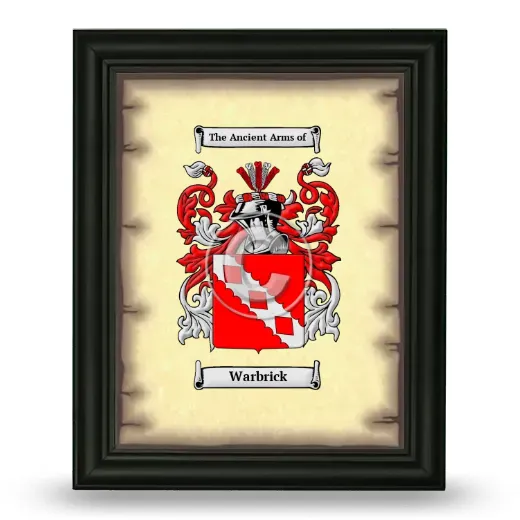 Warbrick Coat of Arms Framed - Black