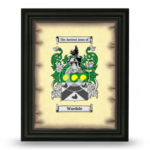 Wardale Coat of Arms Framed - Black