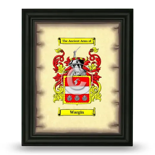 Wargin Coat of Arms Framed - Black