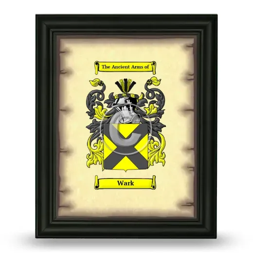 Wark Coat of Arms Framed - Black