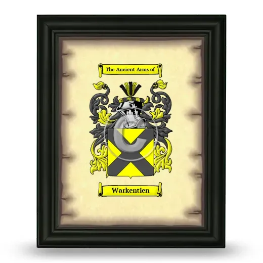 Warkentien Coat of Arms Framed - Black