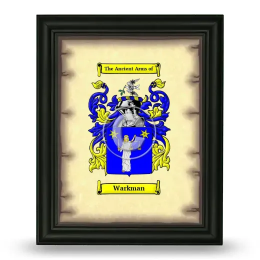 Warkman Coat of Arms Framed - Black