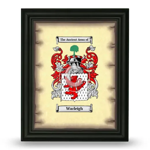 Warleigh Coat of Arms Framed - Black