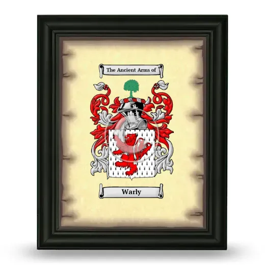 Warly Coat of Arms Framed - Black