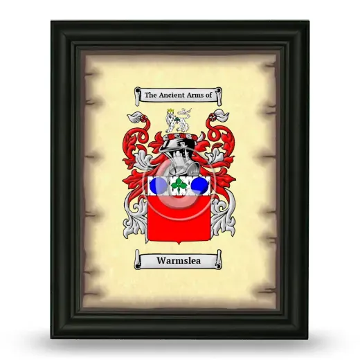 Warmslea Coat of Arms Framed - Black