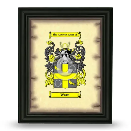 Warn Coat of Arms Framed - Black