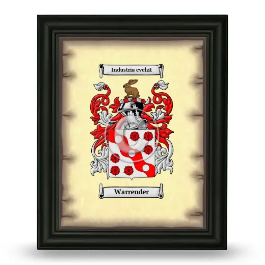 Warrender Coat of Arms Framed - Black