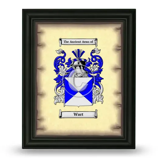 Wart Coat of Arms Framed - Black
