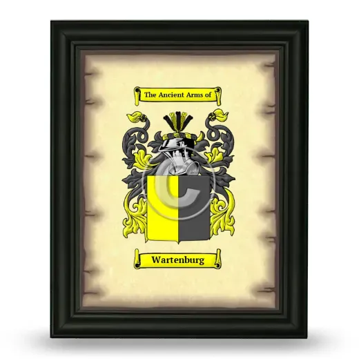 Wartenburg Coat of Arms Framed - Black