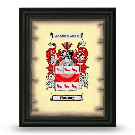 Wasburg Coat of Arms Framed - Black