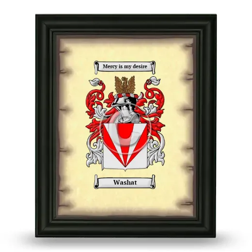 Washat Coat of Arms Framed - Black