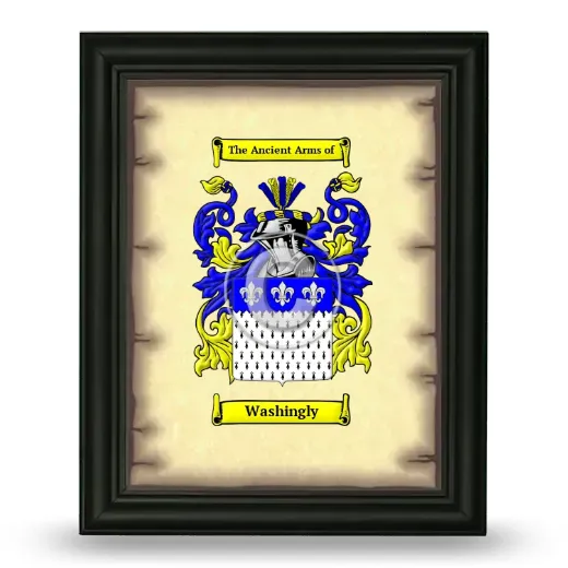 Washingly Coat of Arms Framed - Black