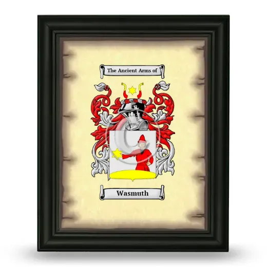 Wasmuth Coat of Arms Framed - Black