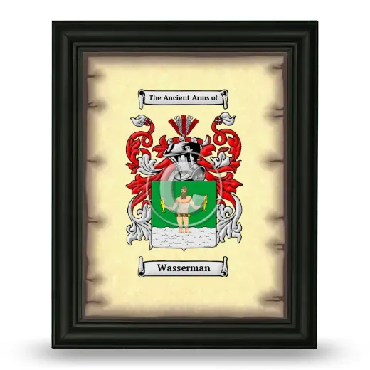 Wasserman Coat of Arms Framed - Black