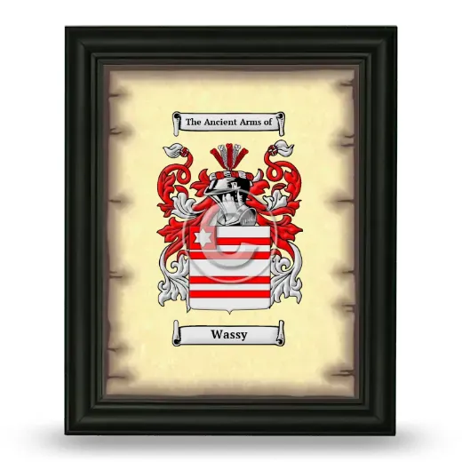 Wassy Coat of Arms Framed - Black