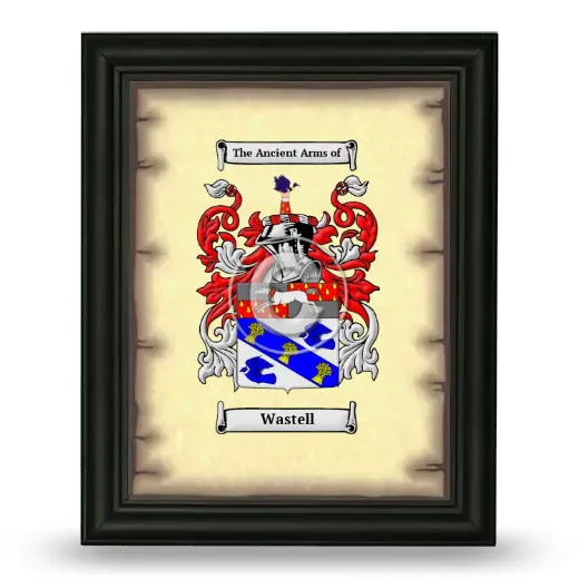 Wastell Coat of Arms Framed - Black