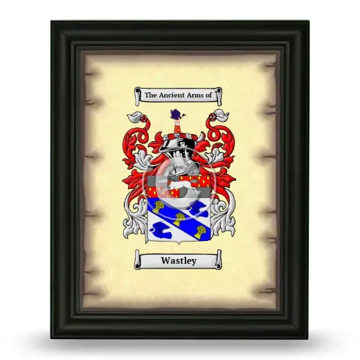 Wastley Coat of Arms Framed - Black
