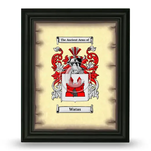 Watas Coat of Arms Framed - Black
