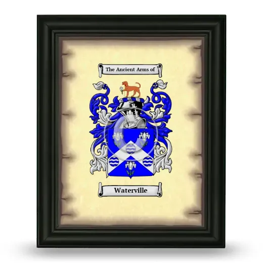 Waterville Coat of Arms Framed - Black
