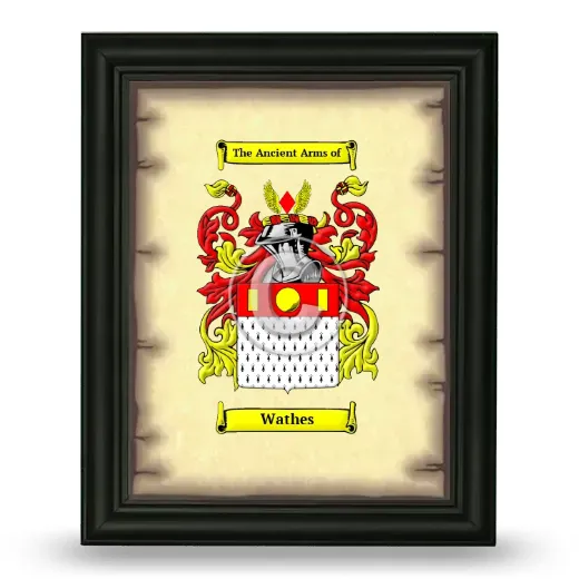 Wathes Coat of Arms Framed - Black
