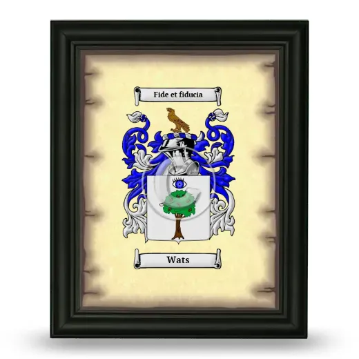 Wats Coat of Arms Framed - Black