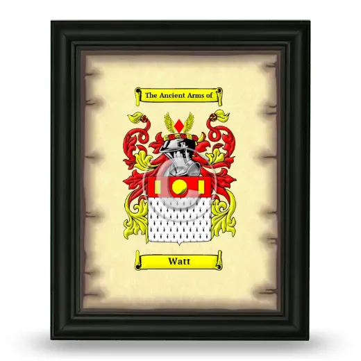 Watt Coat of Arms Framed - Black