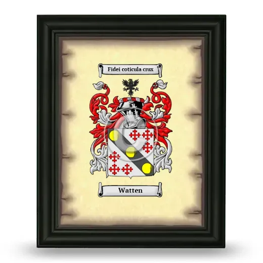 Watten Coat of Arms Framed - Black
