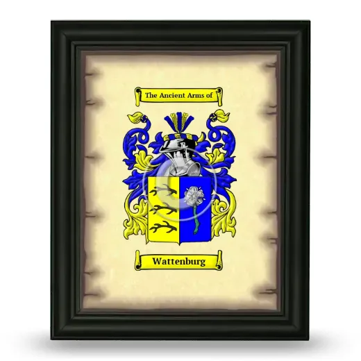 Wattenburg Coat of Arms Framed - Black