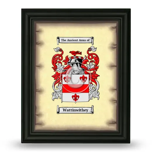 Wattinwithey Coat of Arms Framed - Black