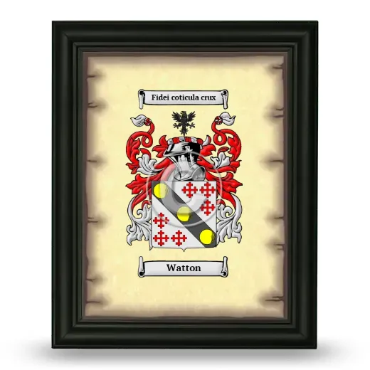 Watton Coat of Arms Framed - Black