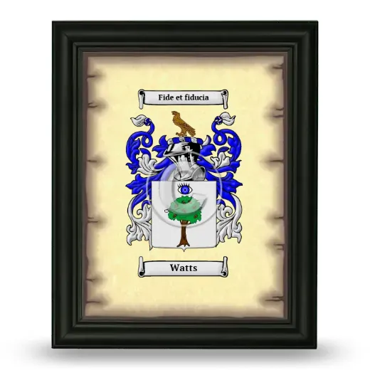 Watts Coat of Arms Framed - Black