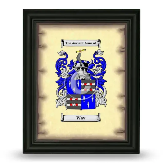 Way Coat of Arms Framed - Black