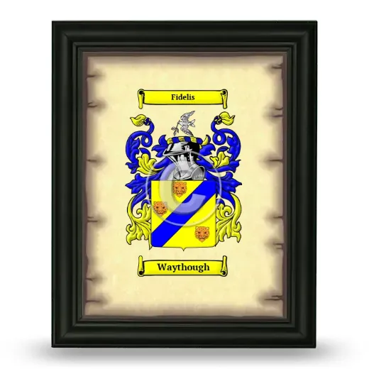 Waythough Coat of Arms Framed - Black