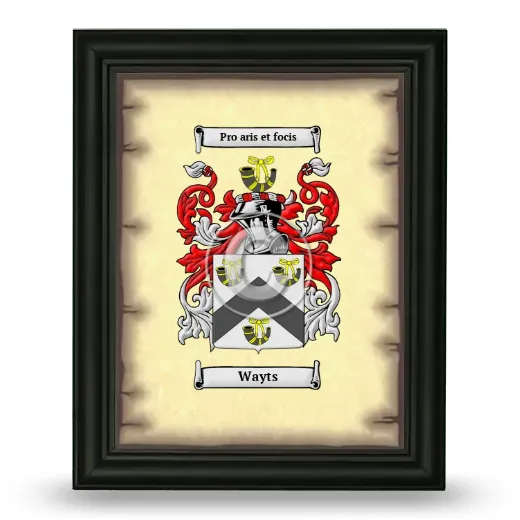 Wayts Coat of Arms Framed - Black